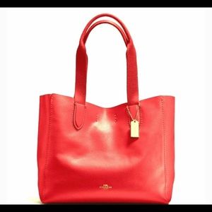 Red Coach Derby Tote...used twice.